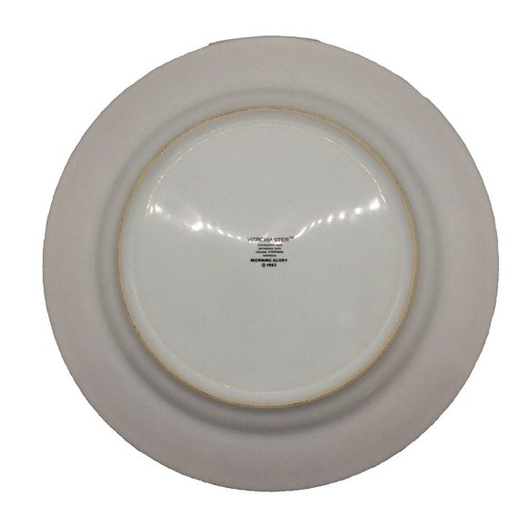 3 Vitromaster 10.5" Dinner Plates Stoneware 1993 Morning Glory Pattern - Picture 5 of 8